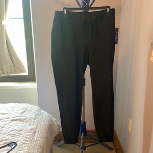 Black Jogger Style Scrub Bottoms